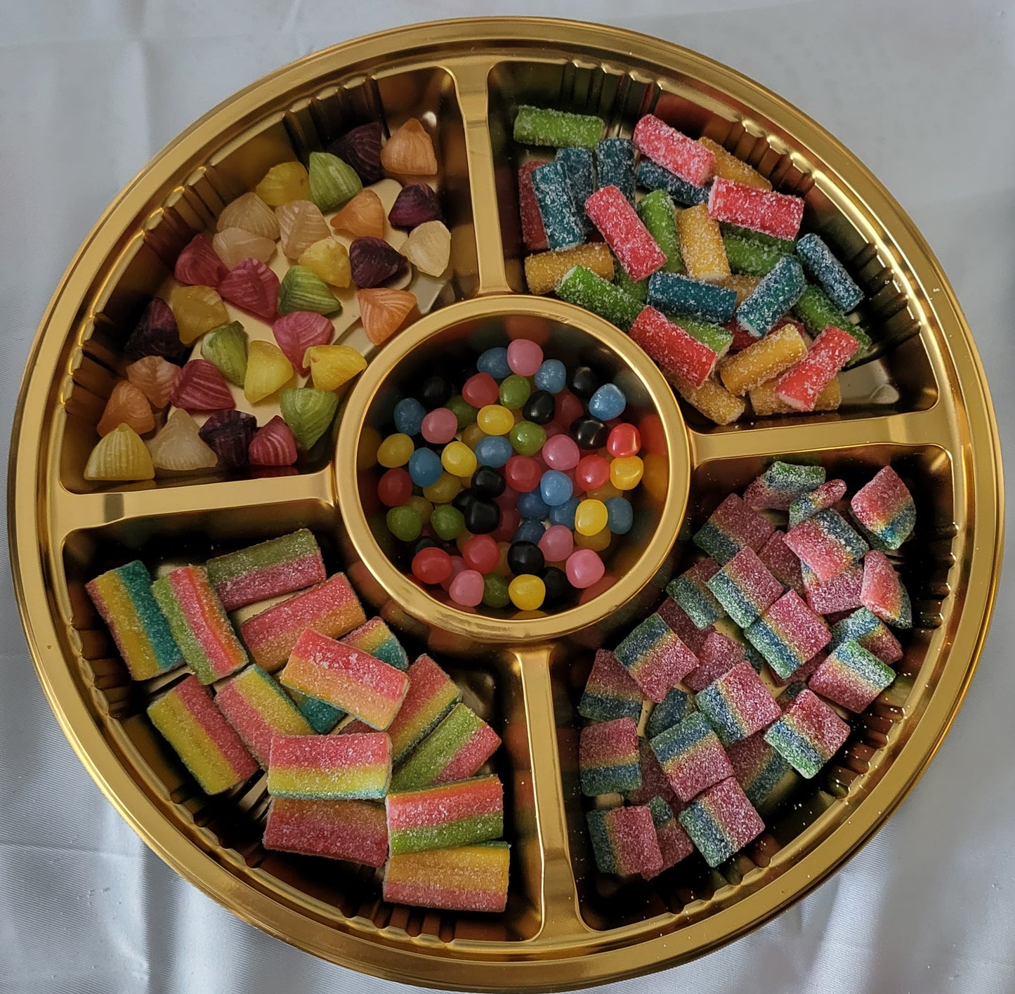 Plateaux bonbons arc-en-ciel