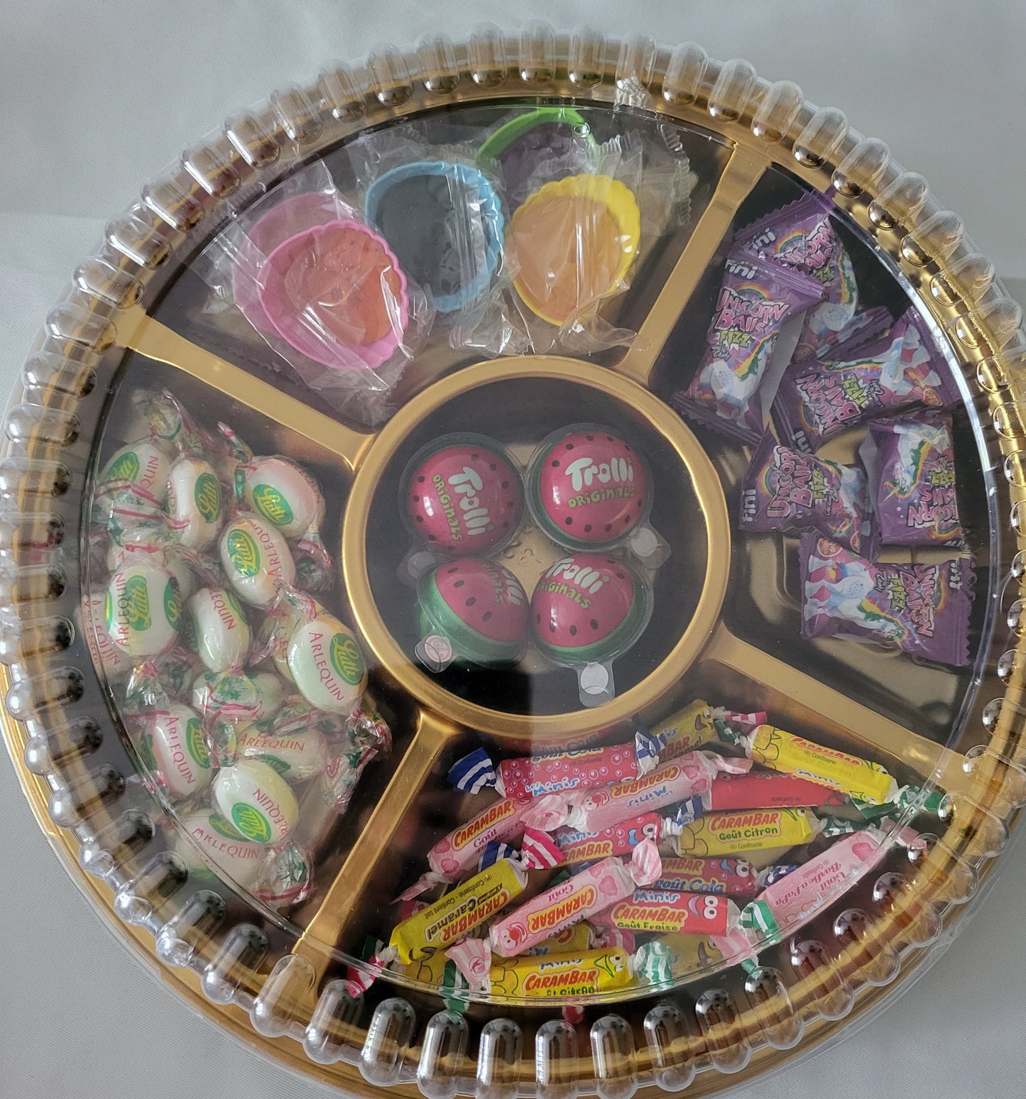 Plateaux  bonbons emballés
