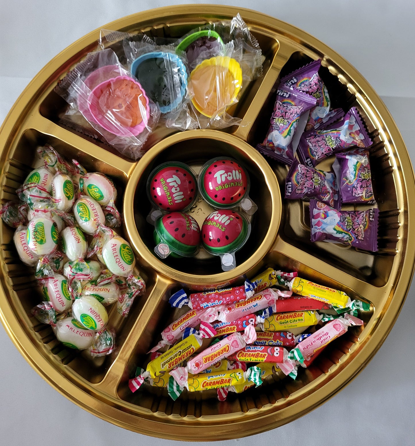 Plateaux  bonbons emballés