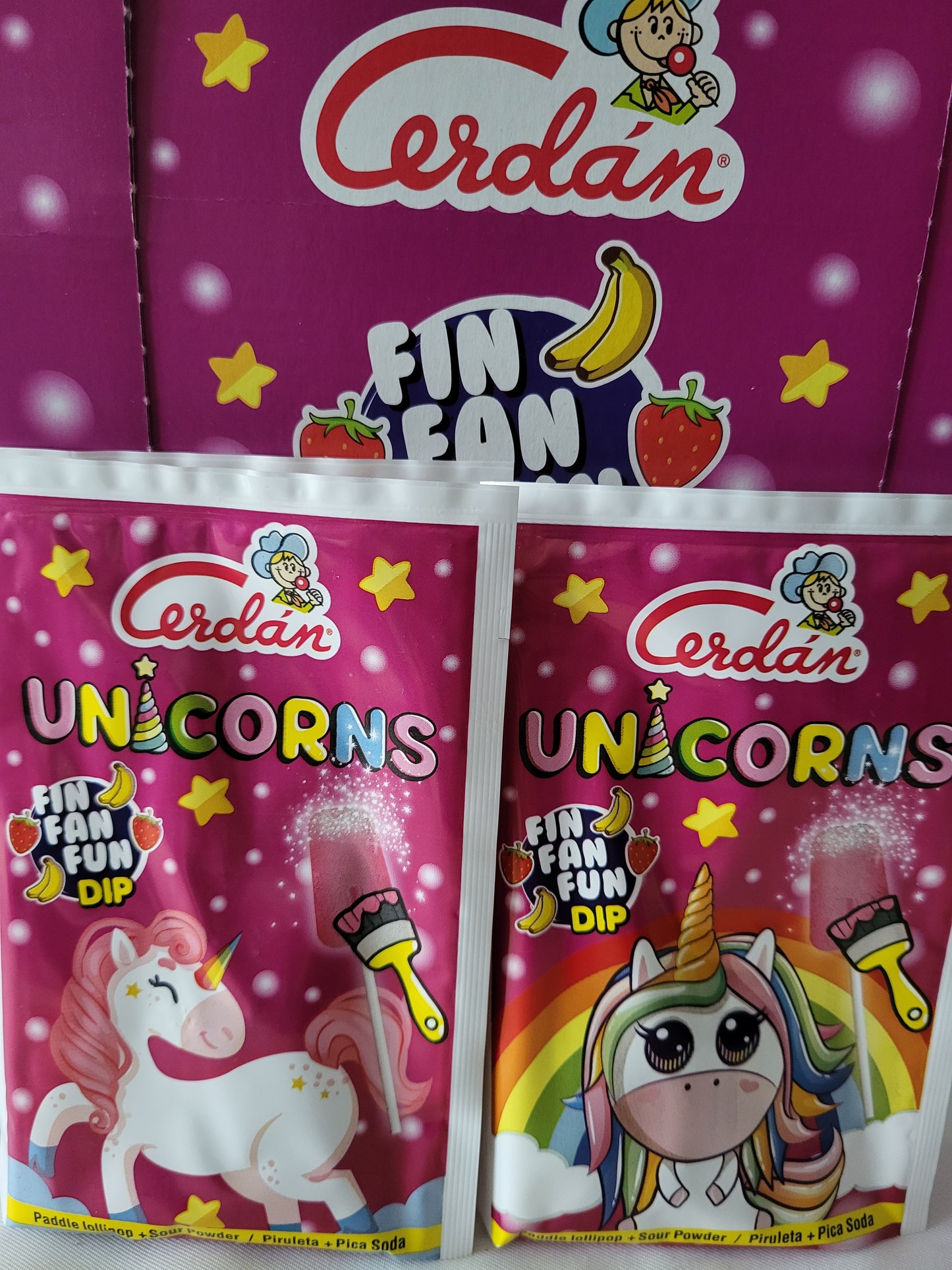 Bonbons cerdan sucette licorne à l'unité 0,60€