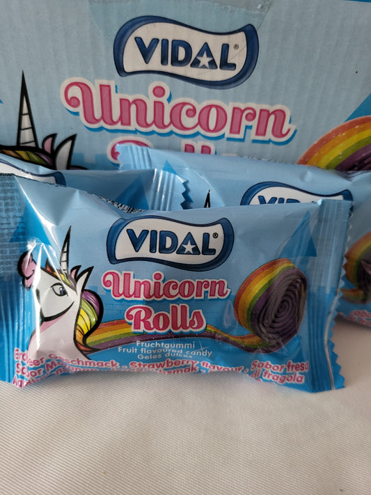 Bonbons vidal unicorn rolls à l'unité 00,60€