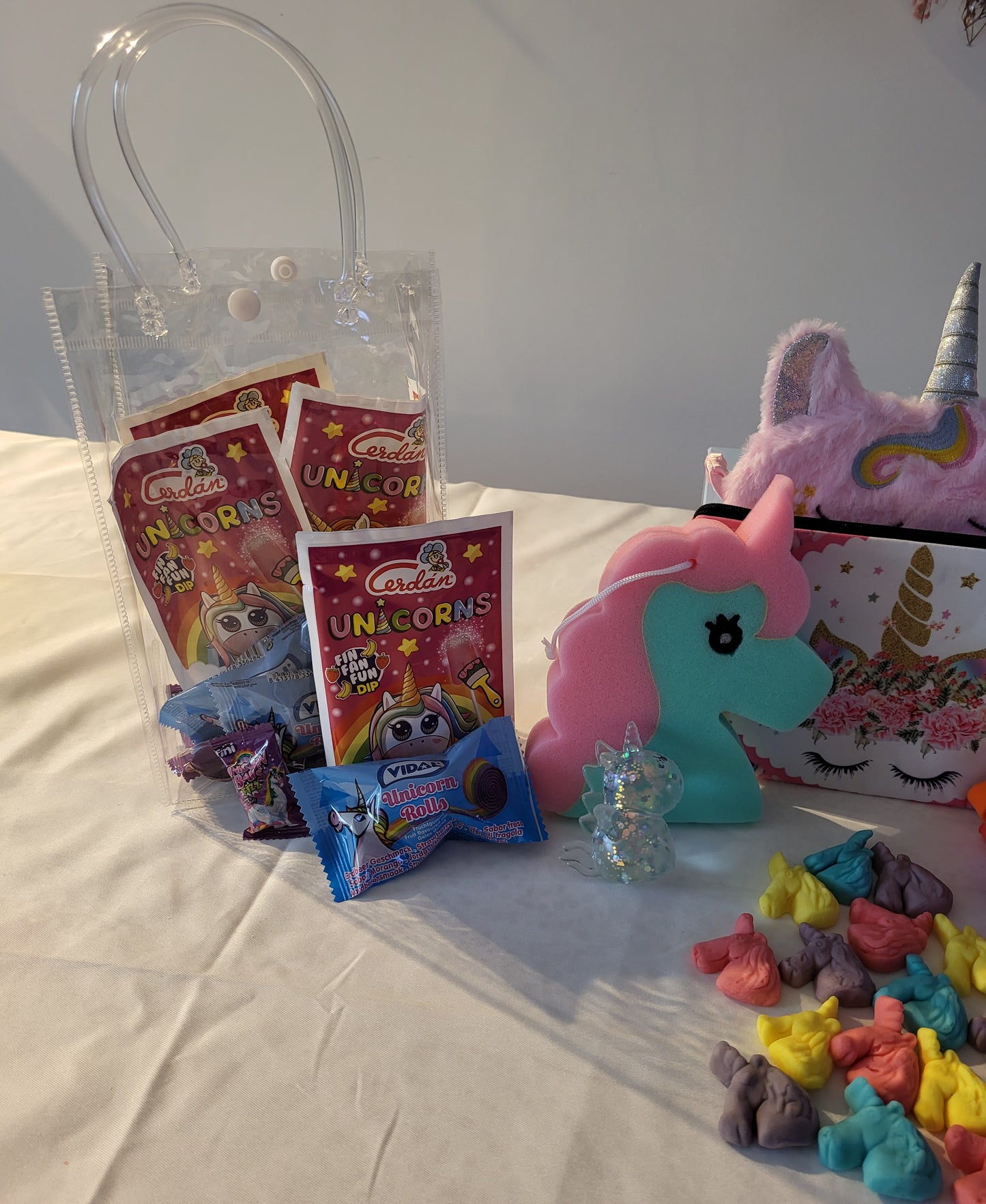 Sacs cadeaux et bonbons licorne
