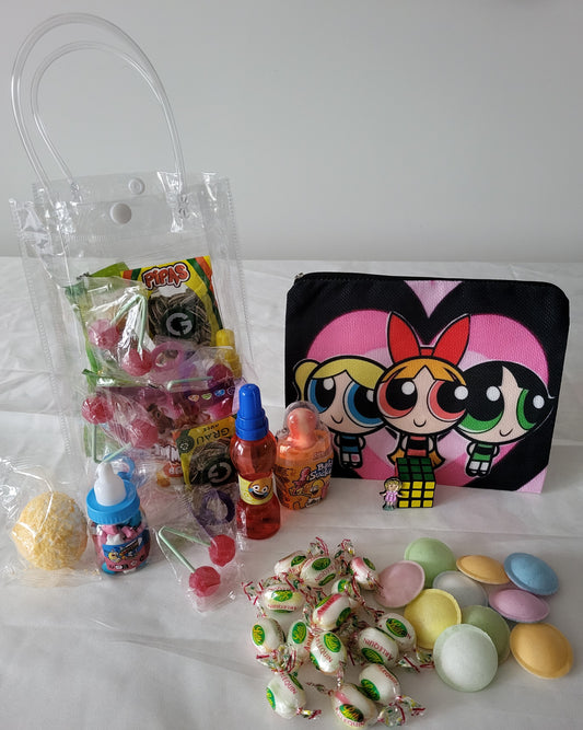 Sacs cadeaux et bonbons rétro